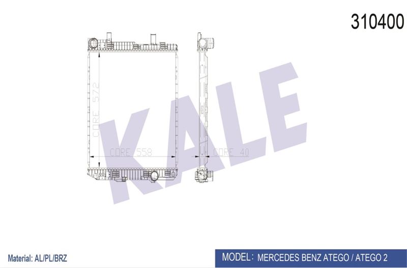 MOTOR RADYATORU ATEGO (AL / BRZ) - KALE 0914011AB