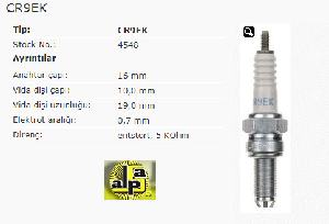 Unıversal Buji-2 Tirnak Yamaha-Suzuki-Kawas - Ngk-Cr9ek