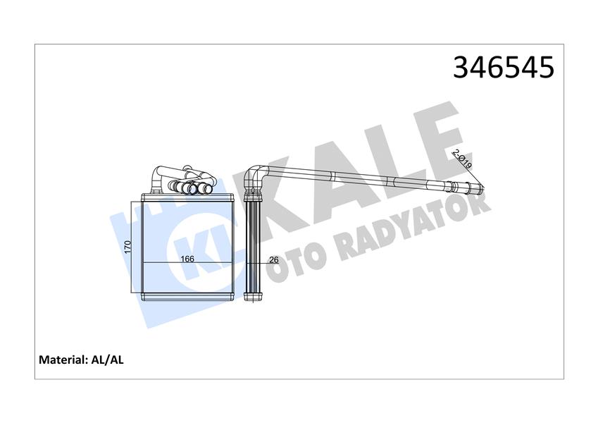 KALORIFER RADYATORU FIESTA BRAZING 08>17 - KALE 346545