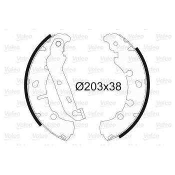 ARKA FREN BALATASI (PABUC) FIESTA IV / V 95>08 FUSION 02 /> FORD KA PUMA 1,6 97>02 MAZDA II 03> - VALEO 562772