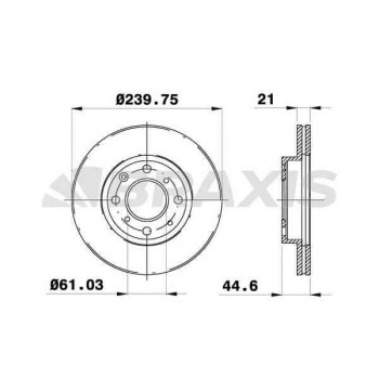 ON FREN DISKI (AYNASI) HAVALI HONDA CIVIC 1.4 1.5 1992-2000 (240X4) - BRAXIS AE0190