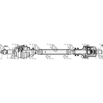 ON AKS SOL LAGUNA II LAGUNA 1,6 16V 01> OTOMATIK SANZIMAN (DIS FREZE:27 IC FREZE:26 UZUNLUK:697) - GSP 250328
