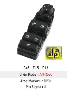 Unıversal Cam Anahtarı>f15 - F16 - F48  Sol Katlanır   >>61319362116 / 61319297349 - Mcar-An3520