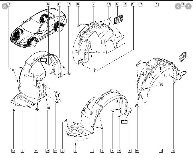 Renault Camurluk Davlumbazı On Sol Laguna III 08> - Brd 675