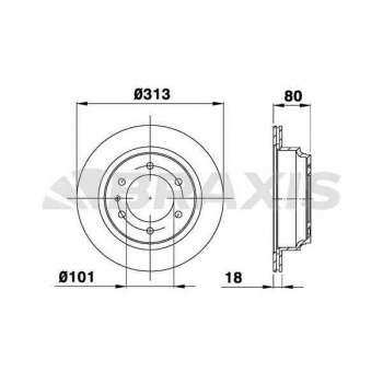 ARKA FREN DISK AYNASI HAVALI FRONTERA A 2.2I / 2.4I / 2.3 TD / 2.5 TDS / 2.8TD - BRAXIS AD0996