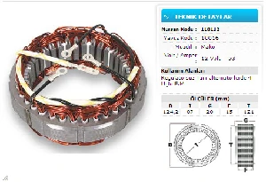 Unıversal Statör-Mako 12v 4 Uçlu 53am Em.(10016) - Nursan-N110112