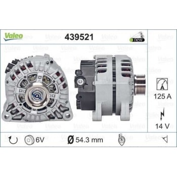 ALTERNATOR BERLINGO II BERLINGO III C4 C4 (B7) DS4 C3 C3 II C5 II XSARA II P307 P407 P206 PARTNER II - VALEO 439521