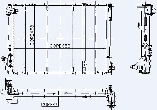MOTOR RADYATOR LAGUNA 2,2 TD MEKANIK KLIMALI (2 SIRA CU+PL SISTEM) / (650X468X48) - KALE 0538382PA