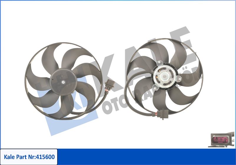 FAN MOTORU (250 / 80W 345mm) AROSA CORDOBA IBIZA IV FABIA ROOMSTER FOX LUPO NEW BEETLE - KALE 415600