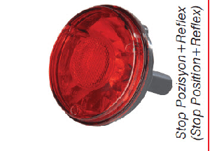Ø 125 ASK,DAİRESEL,FREN+POZİSYON,REFLEKS,24V   OTOKAR/TEMSA (50) - FARBA-12809E