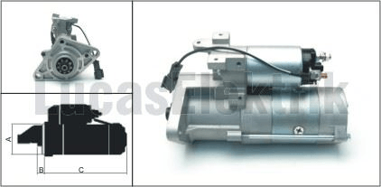 MARS MOTORU 24V 3,2KW 9 DIS MITSUBISHI CANTER 60 / 75 - LUCAS LES0318