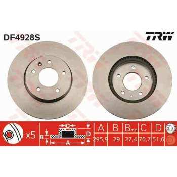 ON FREN DISKI HAVALI CAPTIVA ANTARA - TRW DF4928S