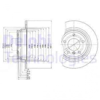 FREN DISKI ARKA BMW E39 96>03 - DELPHI BG3044