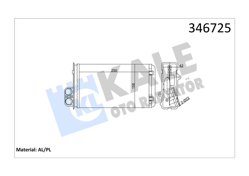 KALORIFER RADYATORU MEGANE SCENIC I - KALE 346725