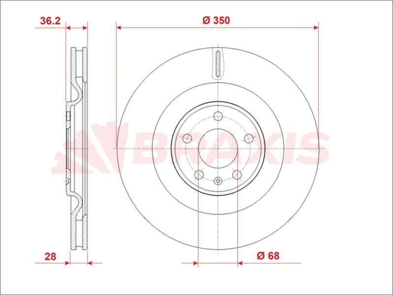 Vag Fren Diski Arka A6 A7 Q8 19 > Touareg Q8 Quattro 18> Q7 16> - Braxıs Ae1000