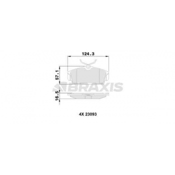 ON FREN BALATASI NISSAN ALMERA 00-10 PRIMERA P11 96-01 (DUZ TIP) - BRAXIS AA0095
