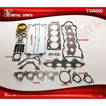 MOTOR TAKIM CONTASI (KECELI+SUBAP LASTIKLI) S,K,C DAHIL MONDEO I / II 2,0 16V 9200 - ROYAL T348000