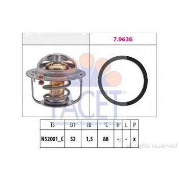 Fiat Termostat 88 °c Grand Vitara 1,6 1998-2003 Sx4 1,5-1,6 2005-> Swift VI 12> Vitara 1,6 2015-> - Facet 7.8554