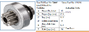 MARŞ DİŞLİSİ-VT 10D TATA/VW BORA (VALEO NO:188256) - FORMMETAL-72645