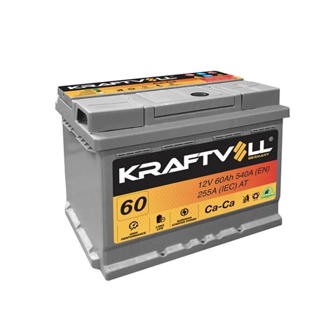 AKU 12V 60 AH LB2 (242×175×175) TAM KAPALI ALÇAK - KRAFTVOLL 18010006