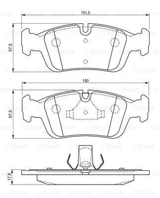 FREN BALATASI ON BMW E46 E36 91>05 - BOSCH 0986494015