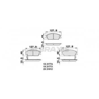 ON FREN BALATASI HYUNDAI ACCENT 1995-2005 GETZ 2002-> EXCEL 1990-1994 - BRAXIS AB0044