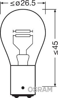 12V 21 / 5W 1016 AMPUL SASI - OSRAM 7528