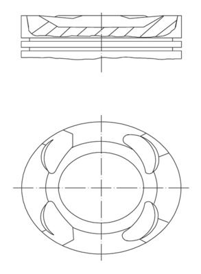 PISTON SEGMAN STD 82mm BMW B38 A15 A F46 F45 F48 F39 MINI F54 F55 F56 F57 F60 - MAHLE 081PI00125000