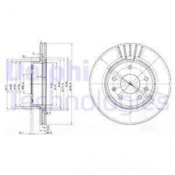 FREN DISKI ON FREELANDER I 96>06 - DELPHI BG3702C