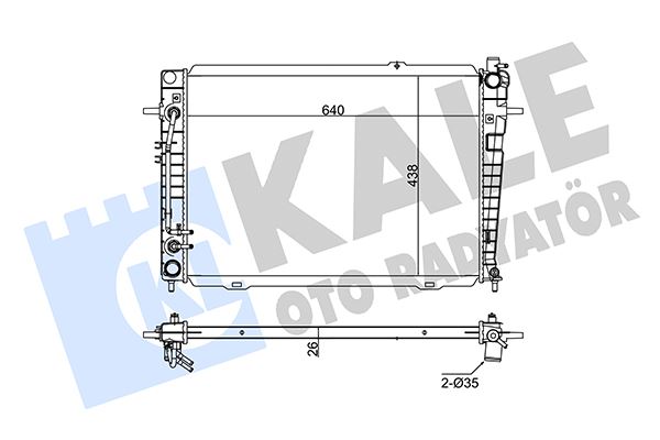 MOTOR SU RADYATORU TUCSON SPORTAGE 2,0 CRDI 2004 2010 OTOMATIK (640X438X22) - KALE 351240