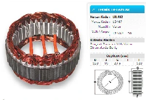Unıversal Statör-Valeo 12v 150a Renault Master-Trafic-Dacia-Bmw3 - Nursan-N180612