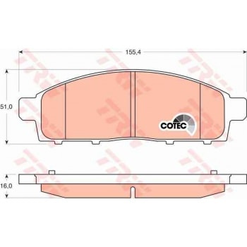 ON FREN BALATASI MITSUBISHI L200 2.5 D 4×4 2006-2012 PAJERO 2008-> L200 2.4 2015-> FIAT FULLBACK 15- - TRW GDB3435