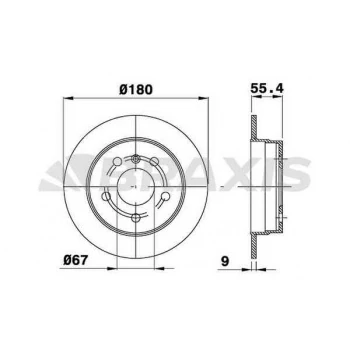 Mercedes Fren Diski Arka A-Class W169 04>12 B-Class W245 05>11 - Braxıs Ae0081