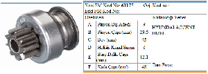 MARŞ DİŞLİSİ-JT 9D HYUNDAİ ACCENT DİZEL - FORMMETAL-61177