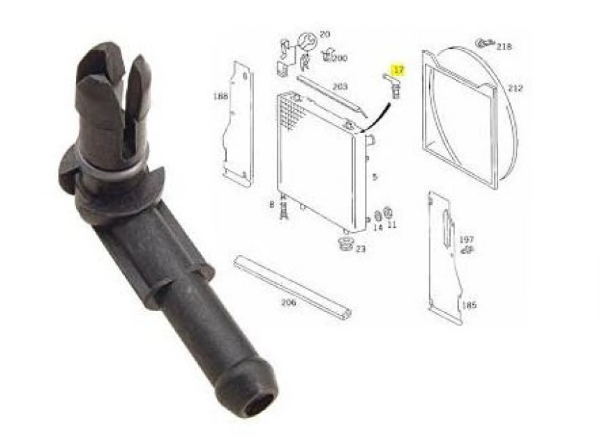 Mercedes Radyator Soketi Mercedes-Benz - Mtj 7821