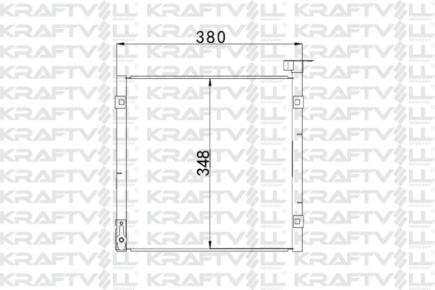 Honda Klima Radyatoru (kondanser) CIVIC 95-> (340×375×16) - Kraftvoll 08060011