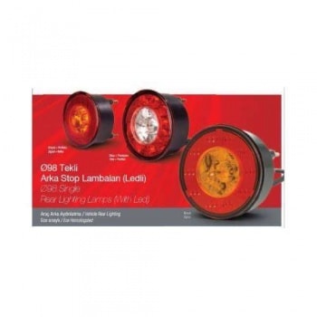 SINYAL LAMBASI 12V LEDLI (ARKA UST AYDINLATMA) ALUMINYUM KAPLI CERCEVE (Ø 98mm) - FARBA 13961D