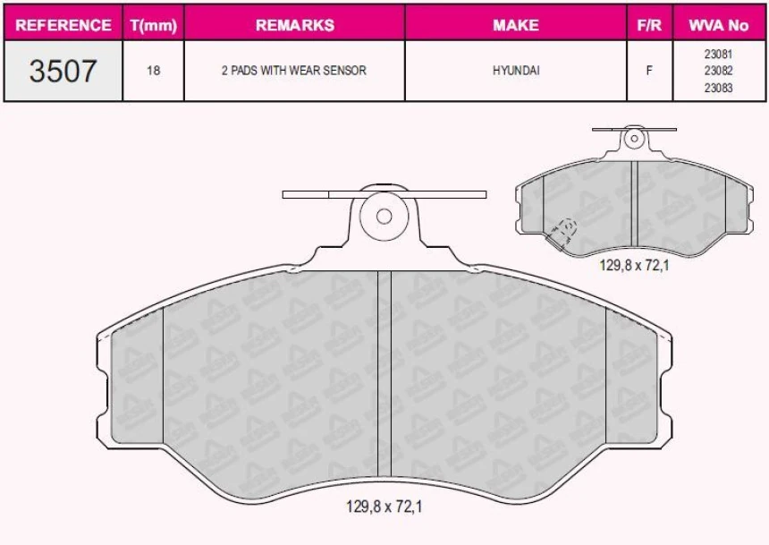 Hyundaı Ticarı On Fren Balatası Hyundaı H100 Minibus 1994-2005 H100 Kamyonet 1993-2003 - Grap 93507