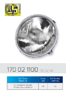 Unıversal 131 Uzun Hüzme Reflektör  İç/   (20) - Aygersan-170021110