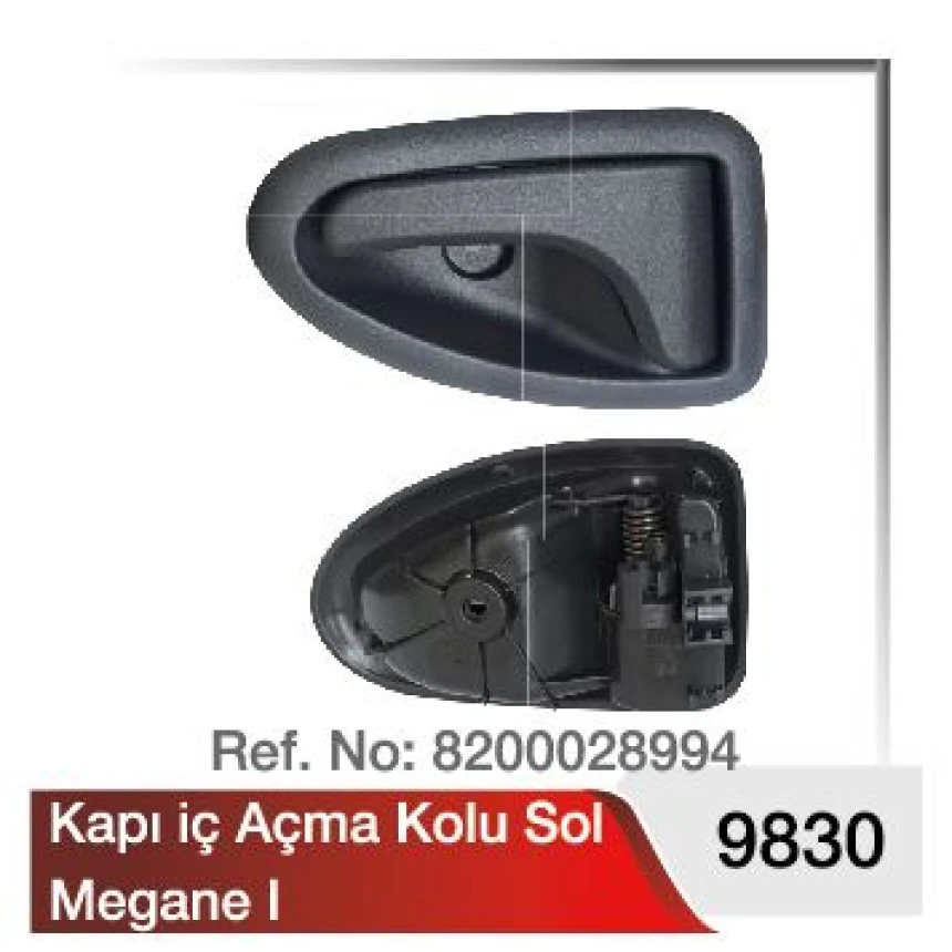 Renault Kapı IC Acma Kolu Siyah Sol Megane I - Yilmaz Pls9830