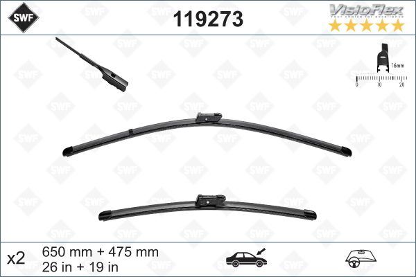 ON SILECEK TAKIMI KIT PASSAT 15> TESLA MODEL Y-MODEL 3 16> - VALEO 119273