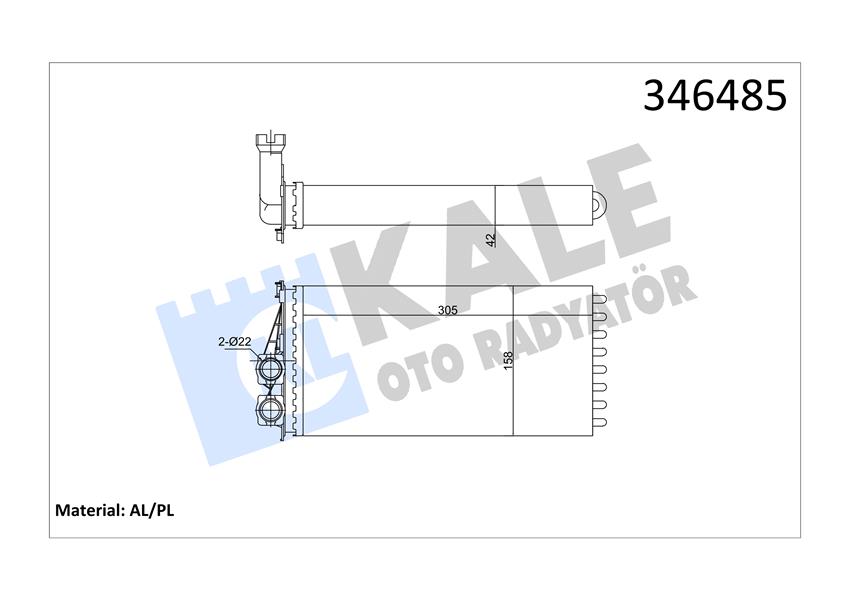 KALORIFER RADYATORU DS5 P3008 P5008 09> - KALE 346485