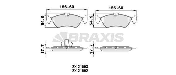 FREN BALATASI ARKA SPRINTER 96>06 LT 28 35 46 96> - BRAXIS AA0198