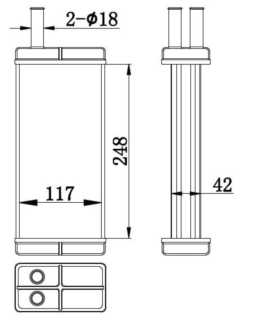 Vag Kalorıfer Radyator Skoda Favorıt ( 245x120x40 ) - Orıs Ksk510040