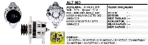 ALTERNATÖR-HIT 12V 80A NISSAN NAVARA/SKYSTAR - REMARK-ALT663