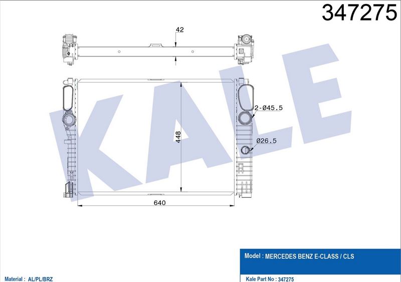 MOTOR SU RADYATORU C219 05>10 W211 02>08 S211 03>09 - KALE 347275