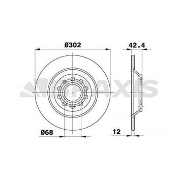 ARKA FREN DISK AYNASI A6 ALLROAD 4FH 2.7 TDI QUATTRO / 3.0 TDI QUATTRO 07>11 - BRAXIS AE0539