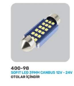Unıversal Sofıt Led Beyaz-Tk 12v-24v 4 Ledli 39x11mm Canbus - Mfk-400-98