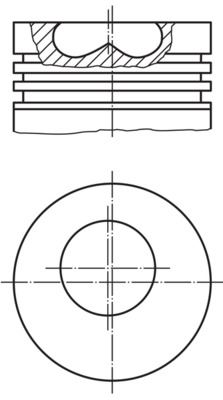 MOTOR PISTON SEGMAN 93,00mm (+0,40) MASTER 2,5TD 89 98 - MAHLE 0090701