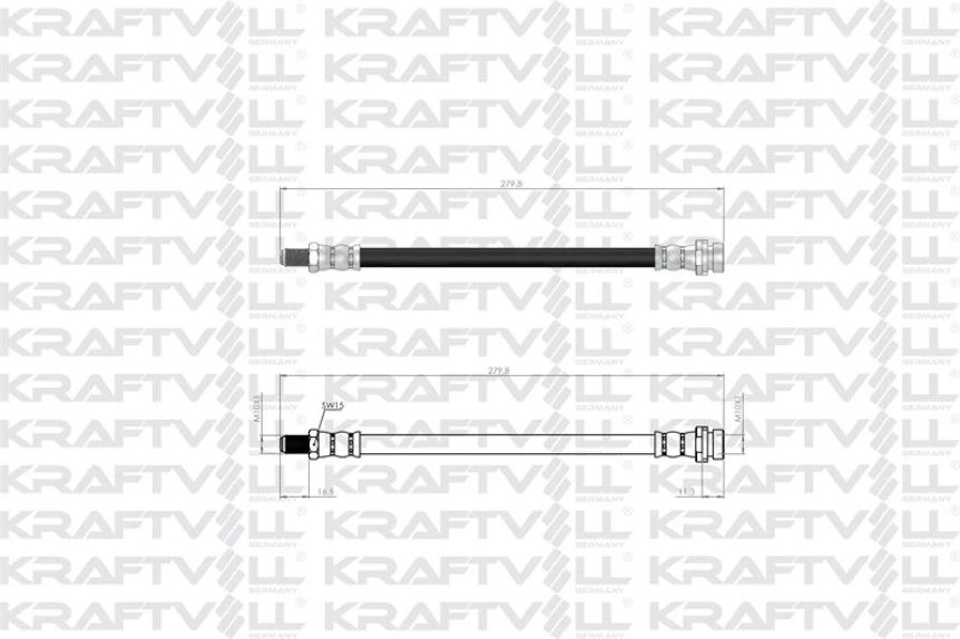 Ford Arka Fren Hortumu Sol Transıt V347 V348  06>11 - Kraftvoll 07080159